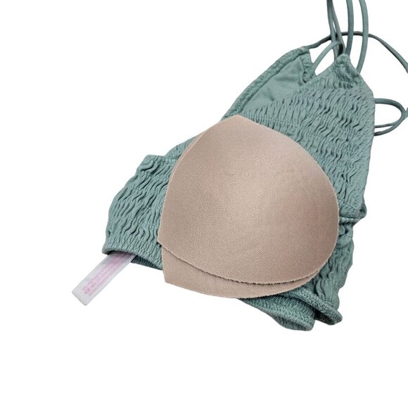 Victorias Secret Pink Smocked Triangle Bralette With Strappy Back Light Support - Picture 11 of 12